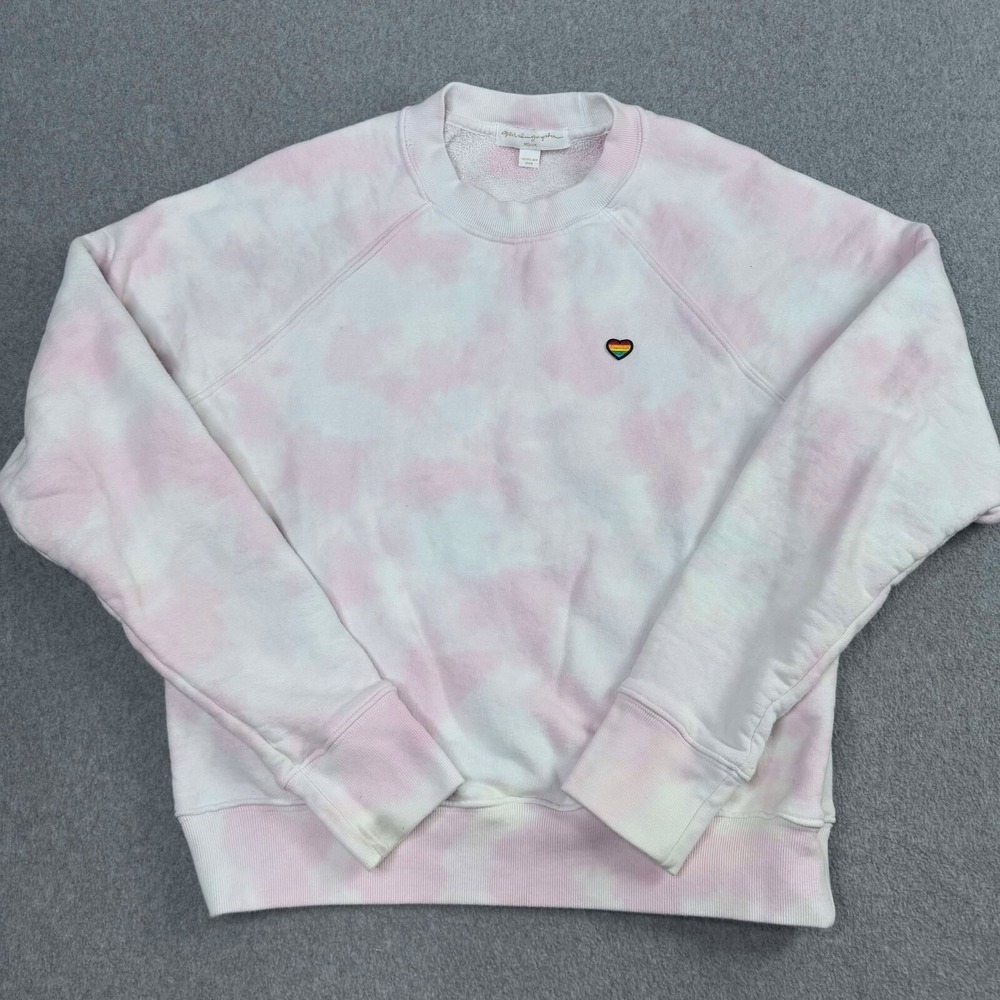 Spiritual Gangster Tie Dye Happiness Crewneck Sweatshirt Pastel Top Size Medium